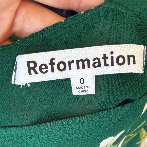 Reformation Floral Green Dress - Picture 2 of 3
